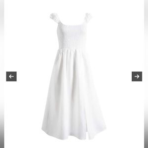 REFORMATION linen cut out midi dress NWOT